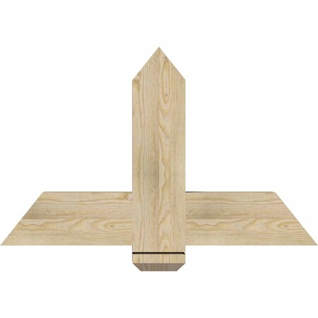 Ekena Millwork Eugene Rough Sawn Timber Gable Bracket, Douglas Fir, 36"W x 23"H x 4"D x 6"F, 15/12 Pitch GBW036X23X0406EUG00RDF